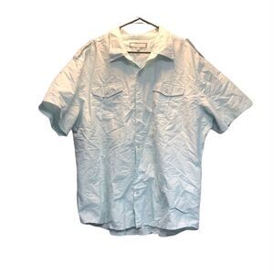 pd&c men's casual short sleeve shirt, baby blue, 3X